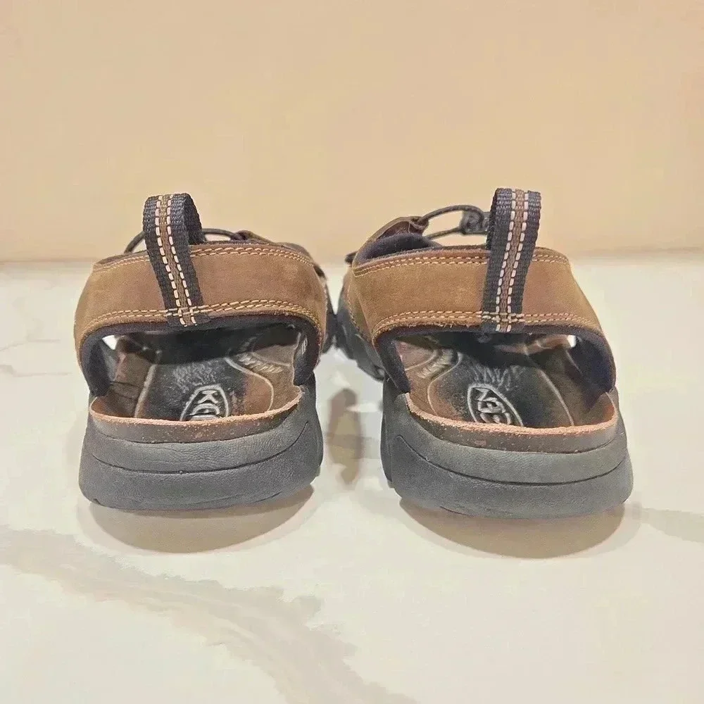 Keen Daytona Mens Leather Waterproof Open Toe Hiking Sandals Brown Size 12